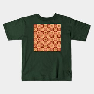 Geometric Checkered Pattern Kids T-Shirt